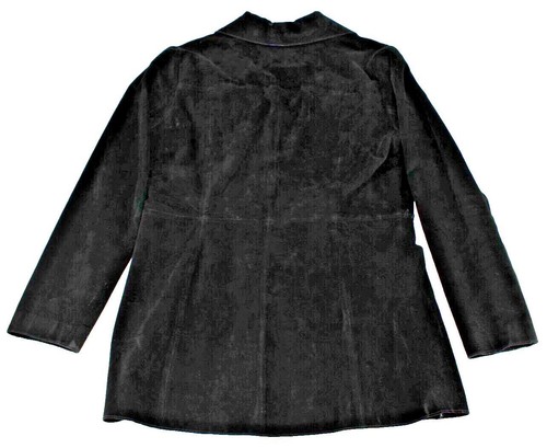 SONOMA JEAN COMPANY WILDLEDERJACKE schwarz Damen großer Mantel westlicher Lederstich - Bild 3 von 14