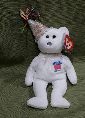 RETIRED MINT TY BEANIE BIRTHDAY BEARS WITH HATS