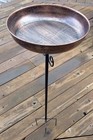 Small Metal Bird Bath for Outdoors 10" Dia Bowl with Stake Birdbaths Garden Yard