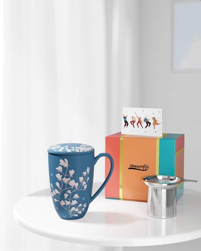 Tea Cup With Infuser And Lid Tea Mug With Lid For Steeping Loose Leaf Tea Bag Co - Picture 6 of 6