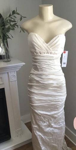 Nicole Miller Bridesmaid Wedding Ivory Dress EA000040 - Picture 1 of 5