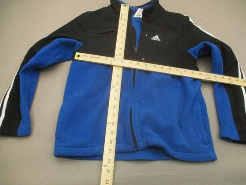 ADIDAS Size M(10-12) Kid Unisex Full Zip Pocket Fleece Lined Athletic Jacket 271 - Picture 5 of 9