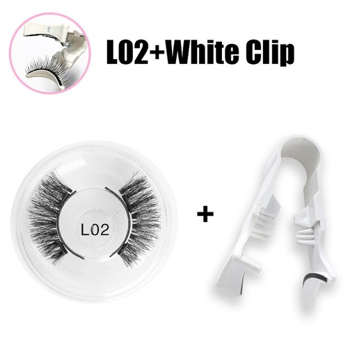 1Pairs Clip Glue Lash Eyelash Tweezers Curler 3D Free Extension Natural Long On - Bild 10 von 25