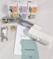 NEW Kohler Sprig Shower Infusion Kit Arm White Chrome + 6 Scent Pod Variety Pack