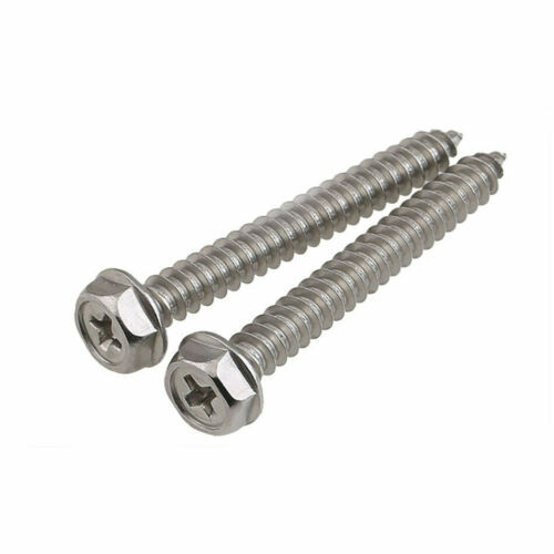 Hex Washer Head Self Tapping Wood Lag Screws 304 Stainless Steel M3 M4 M5 M6 - Picture 2 of 4