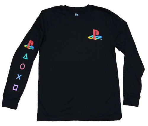 Camiseta con logotipo de Playstation con gráficos en mangas manga larga con licencia