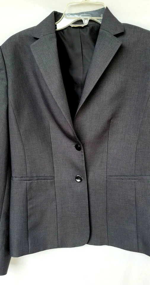 Edwards Signature Blazer Womens Size 10T Gray Lined Fitted Uniform New Tags - Image 4 of 4
