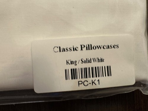 New Brooklinen Classic King WHITE Cotton 2 Pillowcases - Picture 5 of 5