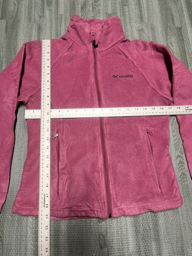 Columbia Youth 14-16 Full Zip Jacket Embroidered Logo Pink - Picture 2 of 7