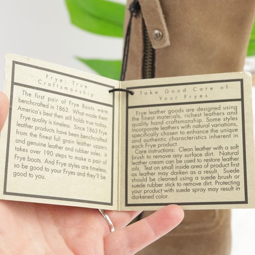 Frye Womens Sacha OTK Riding Boot Size 6.5 Tan Suede Western Block Heel Pointed - Picture 13 of 23