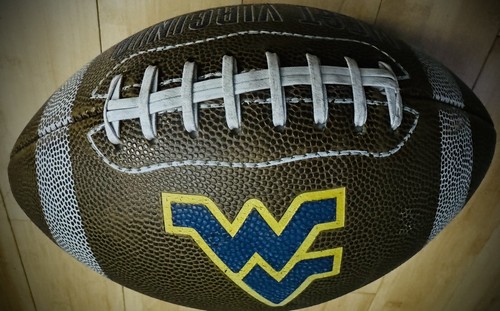 WVU WEST VIRGINIA Mountaineer Football. Licensed Rawling Std Sz Real Stitching - Picture 3 of 4