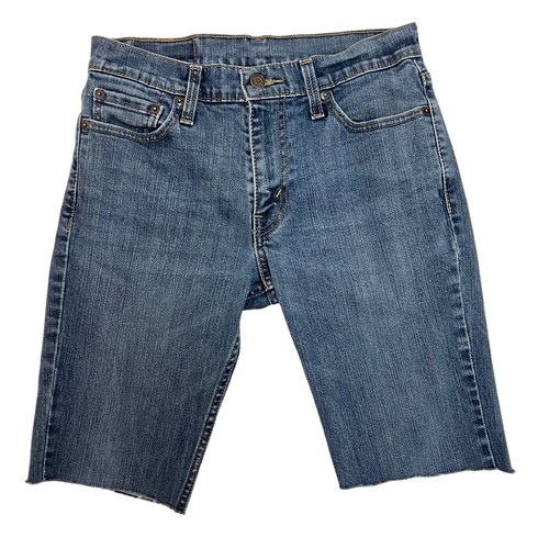 Vintage Levi's 511 Denim Shorts Slim Fit Blue Mens 28W 10L Raw Cut Jorts - Picture 4 of 11