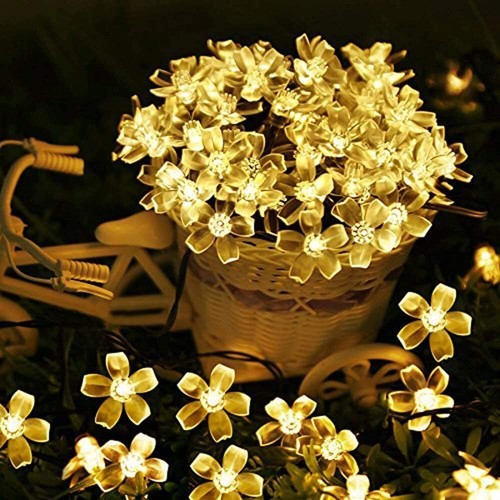 Solar Flower String Lights Flower Shaped Solar Fairy Lights for Christmas Garden - Picture 13 of 55