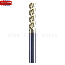 3 Flute 45° Helix 3/8"x1-1/2"x3-1/2" Carbide End Mill For Aluminum - ZRN Coated