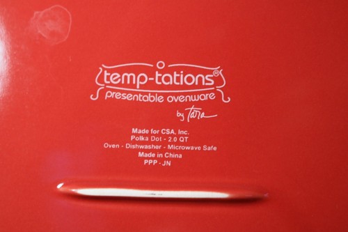 TEMPTATIONS POLKA PUNKT ROT TARA VORZEIGBARES OFENGESCHIRR Sq Bäcker Auflauf Schale 7 Stck. - Bild 9 von 12