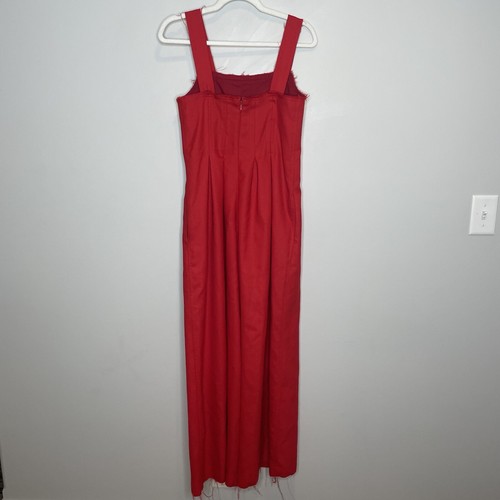 SEA New York Red 100% Wool Jumpsuit Wide Leg Size 0 - Picture 5 of 8