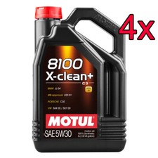 [Case of 4] Motul 8100 X-Clean+ Full Synthetic 5W-30 Engine Motor Oil 5L