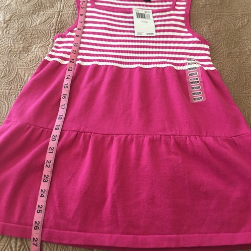 NWT* Cute Pink & white babydoll top womans size M - Picture 4 of 7