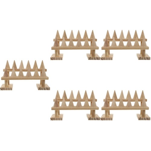 5 PCS Massive Holzring -Anzeigeständer Schmuckständer Ringvitrine Displayhalter - 第 4/12 張圖片