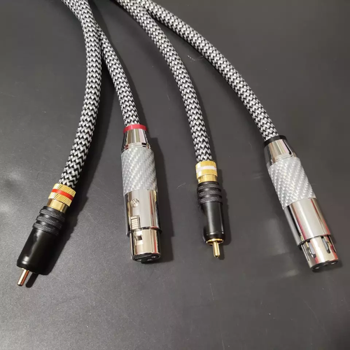 Par de cables de señal audiófilos OFC enchapados en cobre plateado 4*18 AWG Audio RCA XLR - Imagen 7 de 14