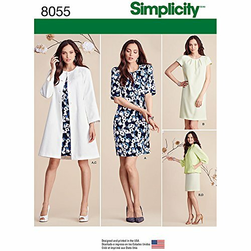 Simplicity 8055 Misses Dress and Coat or Jacket Sizes 16-24 Uncut NEW