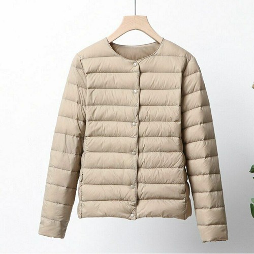 Ultra Thin Down Jacket Women Lightweight Coat Winter Warm Outwear Large Size - Picture 4 of 17