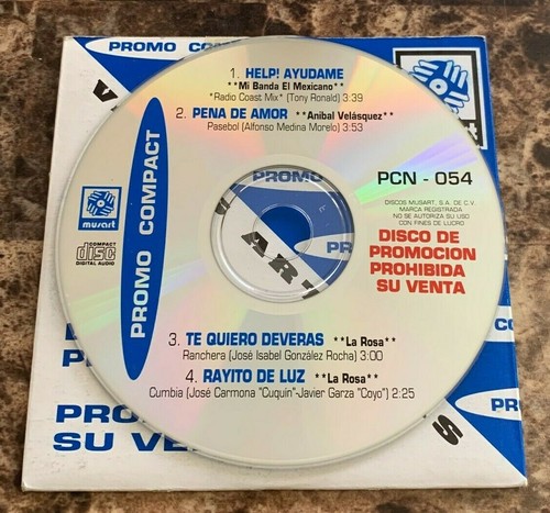 PROMO COMPACT VOL 54 FEAT MI BANDA EL MEXICANO / LA ROSA + MORE 1995 MEXICAN CD - Picture 3 of 3
