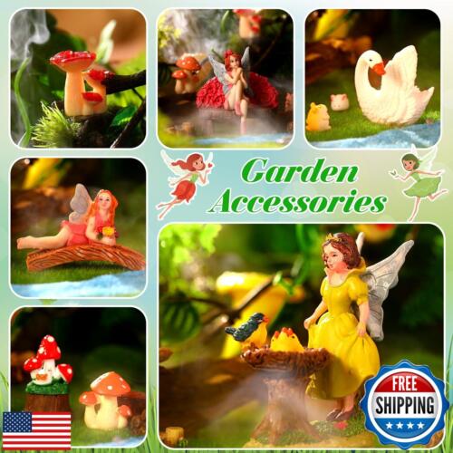 Wenqik 26 Pcs Mini Garden Accessories Mini Fairies Tiny Garden Figurine Decor - Picture 2 of 5