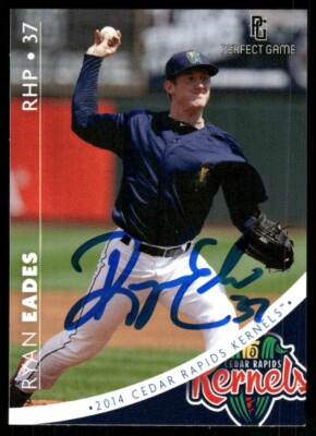 2014 Cedar Rapids Kernels RYAN EADES Signed Card autograph auto TWINS LSU TIGERS