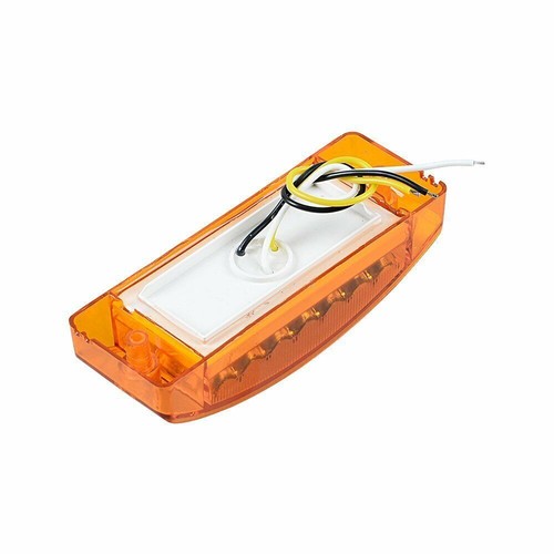 20X Red Amber 21 Diodes Side Marker Clearance Light Rectangle for Truck Trailer - Picture 7 of 13