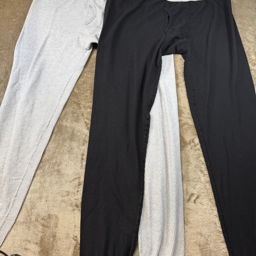 Fruit of the Loom Mens 2XL Lot of 2 Thermal Pants Soft Warm Dry Outdoor Wear NEW