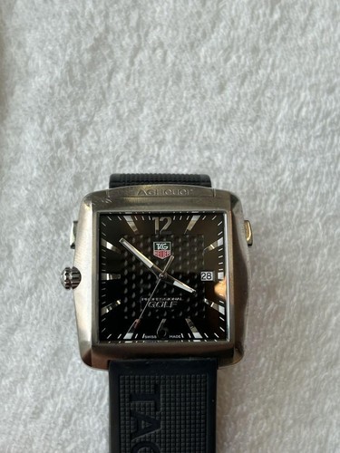 TAG Heuer Professional Sports Golf Watch Black Dial WAE1111-0 Quartz Men's - Picture 6 of 14