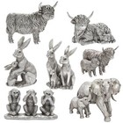 Reflections Silver Resin Animal Ornament - Choose Design