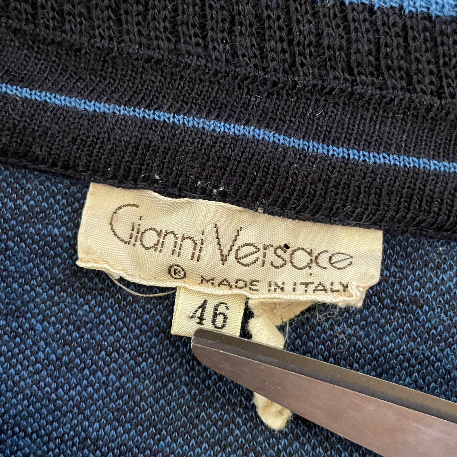 Gianni Versace Mens Vintage 80s Sweater Sz 46 US … - image 8