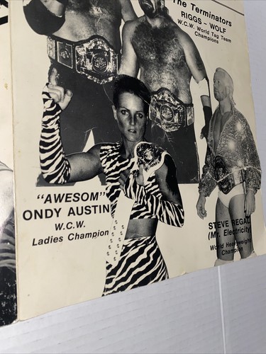 Vintage 1980s Windy City Wrestling Promo Poster WCWP Chicago Bam Bigelow Thor - Picture 12 of 12