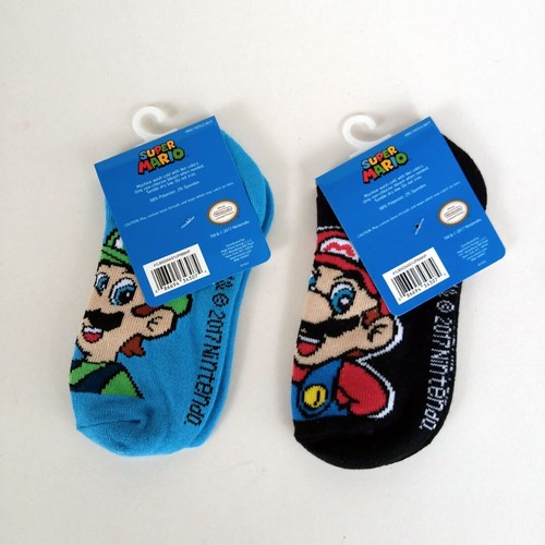 3 Pair Nintendo SUPER MARIO BROS, LUIGI Kids Anklet Socks Size 6-8 New - Picture 10 of 14