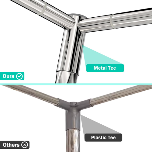 Stainless Steel Adjustable Canopy Bed Frame, Suitable for Twin,Full,Queen and Ki - Picture 4 of 7