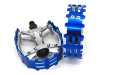 Old School BMX Beartrap Pedals Blue - 1/2" for 1 piece cranks