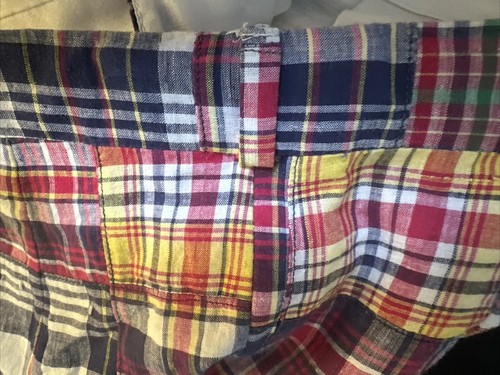 Madras Plaid Skirt A-Line Pockets Patchworks Bay Country Club Classics 80s Prep - Picture 13 of 15