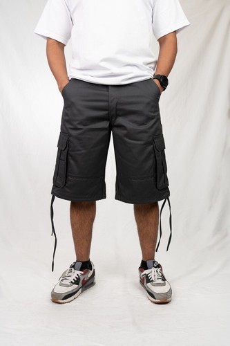 LIME TREE Men’s Baggy Streetwear Cargo Shorts-Casual Multi-Pocket Utility Shorts - Picture 15 of 28