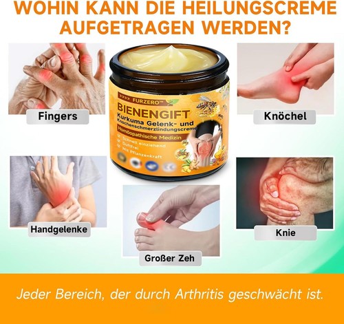 Bienengift Kurkuma-Gelenk-und-Knochenschmerzlinderungscreme - Bild 5 von 20