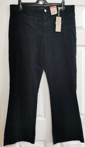 Ex M&S CORD High Rise SLIM FLARE Leg Trousers with Patch Pockets - Picture 11 of 17