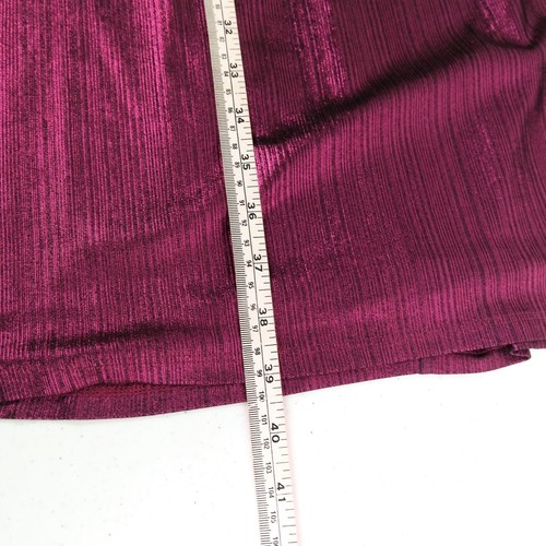 Cato Dress Size 18/20W Magenta Metallic Party Cocktail Long Sleeve V-Neck NEW - Picture 9 of 12