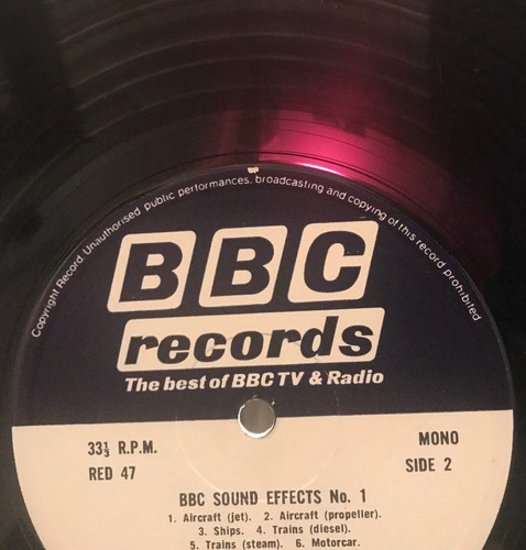 BBC records SOUND EFFECTS No 1 LP RED 47M translucent red vinyl - Picture 5 of 5