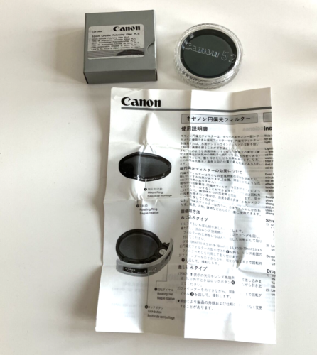 canon 52mm Circular Polarizing Filter PL-C in hand - Picture 1 of 9