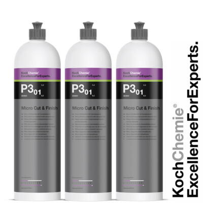 3x Koch Chemie Micro Cut & Finish P3.01 Schleifpolitur m. Carnaubawachs 1L