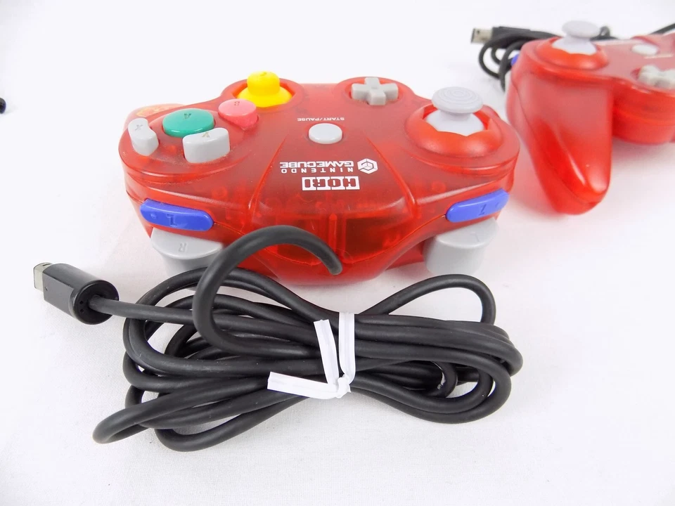 Mando Nintendo GameCube Original Hori Rojo Transparente Foto 3 de 4