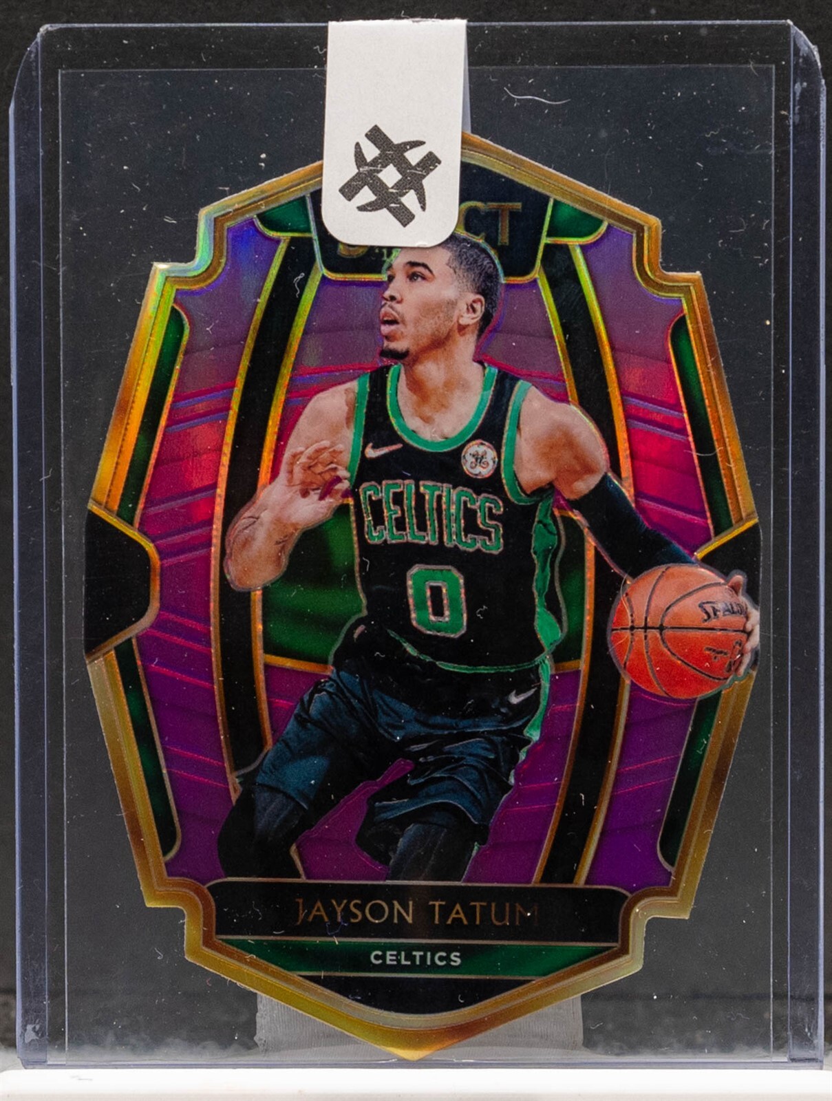 Jayson Tatum 2018-19 Select Purple Prizm Die-Cut Premier Level 2/99 Celtics