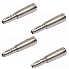 4x XLR 3-Pin Male to 1/4" 6.35mm Mono Female Jack Audio Cable Mic Adapter N566