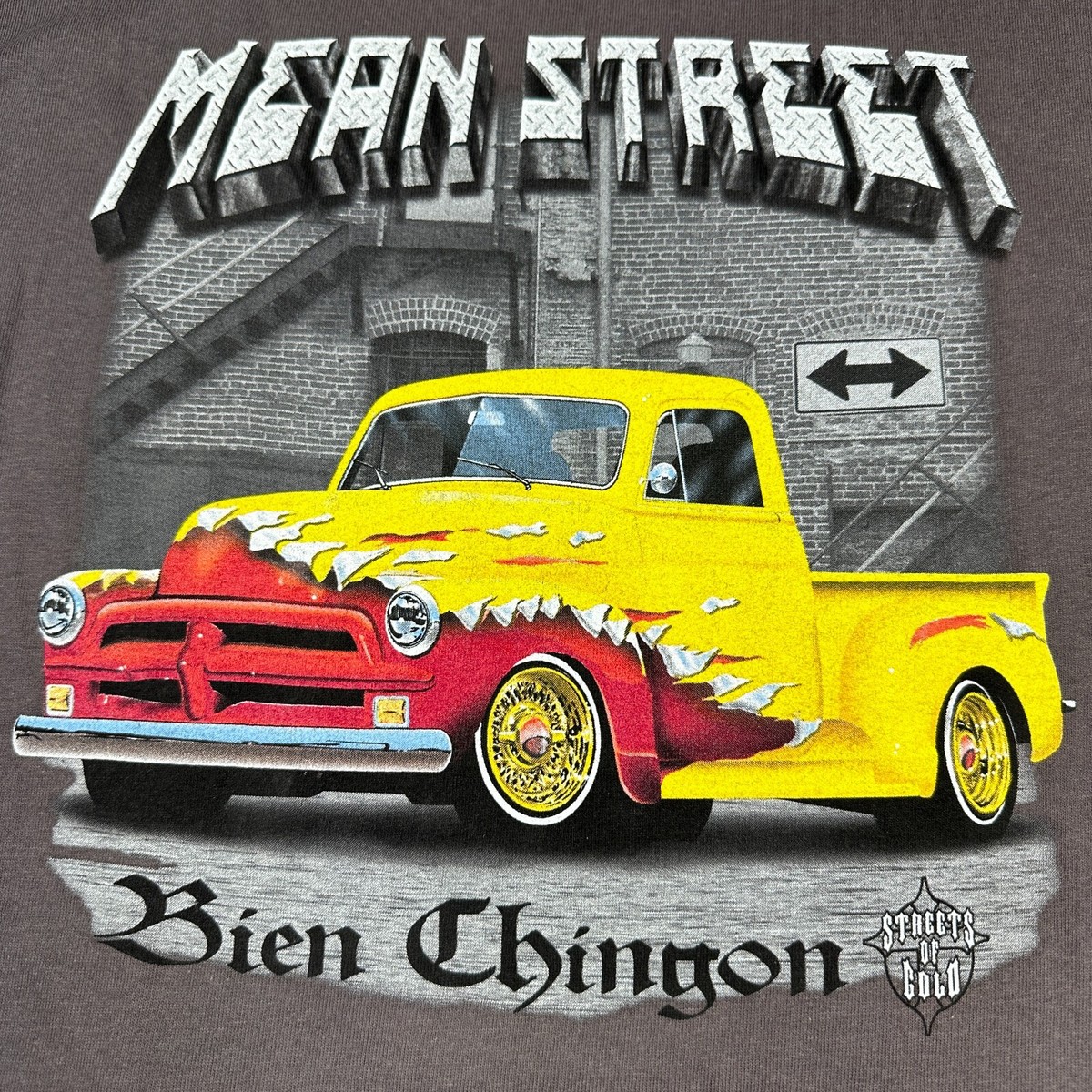 【2plan】Salted Truck Vintage Short Sleeve T-Shirt Vintage Big Rig T Shirt USA East Sled Pulling AOP Double